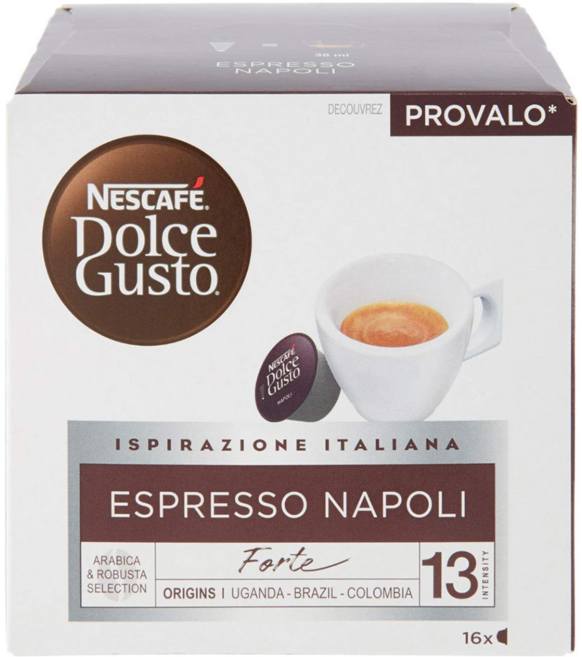 NESCAFE 雀巢咖啡 Dolce Gusto 多趣酷思 拿坡里濃縮咖啡膠囊, 8g, 16個裝, 1組