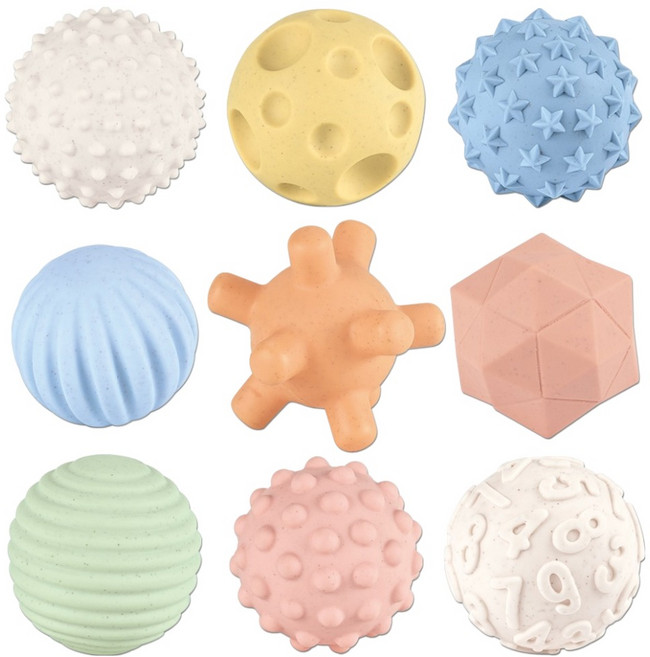 오즈토이 쿠션볼 말랑 소프트 촉감 볼 9종 세트, 628-100, 1세트