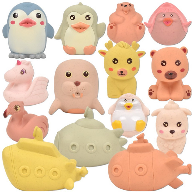 오즈토이 아쿠아버디 말랑 소프트 목욕놀이 14종 세트, 628-113, 1세트