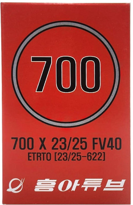 흥아타이어 프레스타 자전거 튜브 27 X 1 1/16 700 X 23/25 겸용, 1개