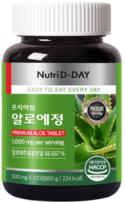 뉴트리디데이 프리미엄 알로에정 60g, 1개, 120정