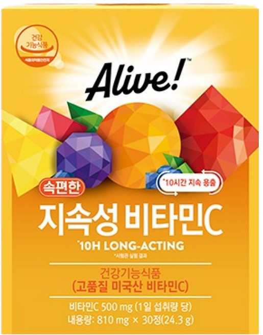 얼라이브 속편한 지속성 비타민C 24.3g, 30정, 1개