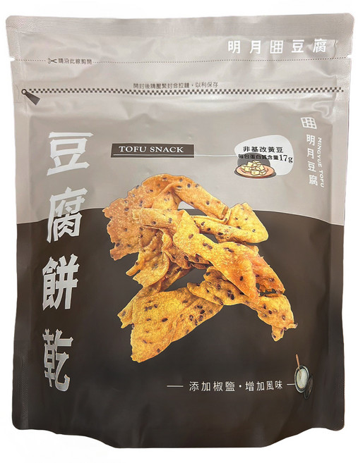 明月豆腐 豆腐餅乾 椒鹽口味, 150g, 1個