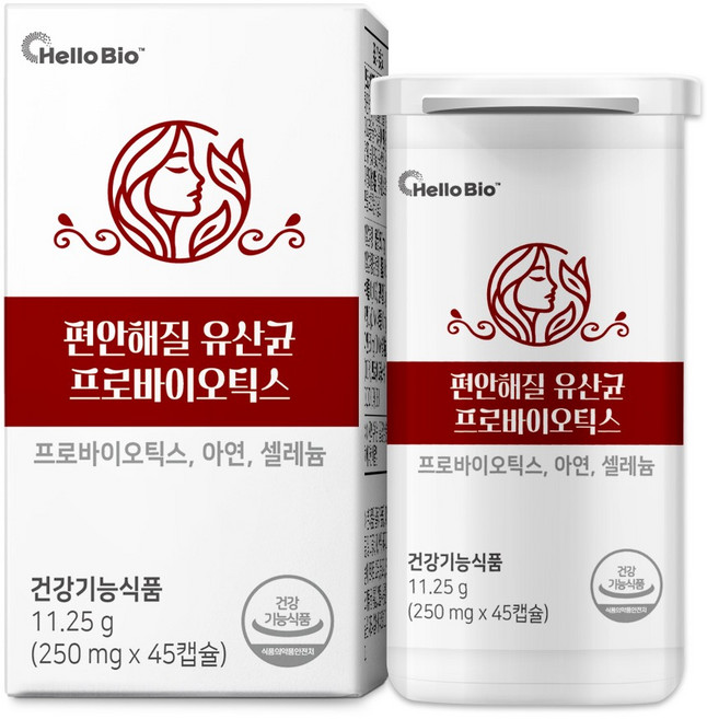 헬로바이오 편안해질 유산균 프로바이오틱스 11.25g, 1개, 45정