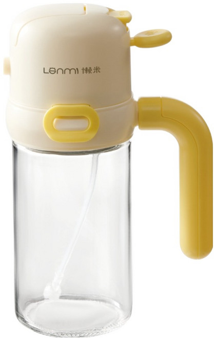 Lanmi 懶米 噴倒兩用油壺 米黃色, 1個, 450ml