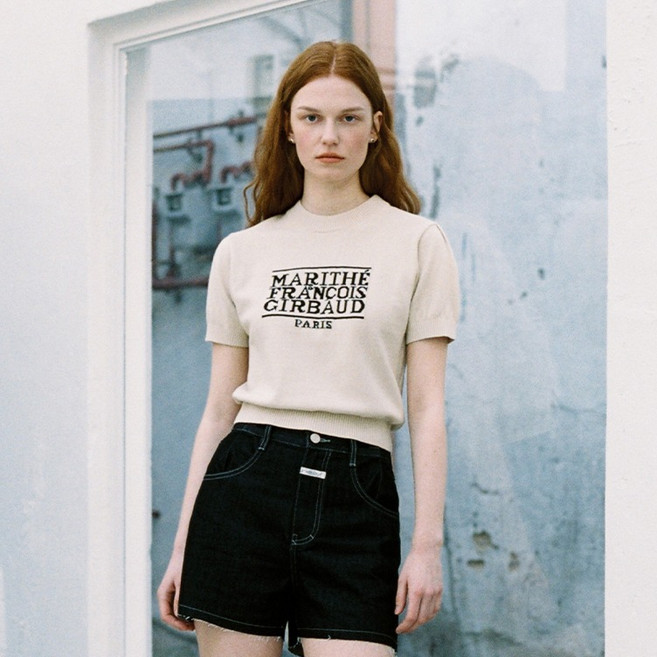 마리떼프랑소와저버 여성용 CLASSIC LOGO HALF KNIT