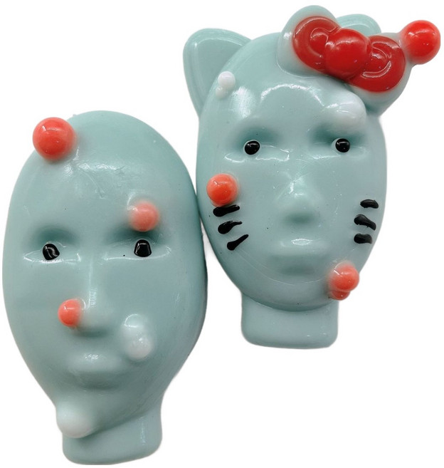 건강한놀이터 외계인 말랑이 여드름짜기 남자 + 여자 + 여드름 키트 세트, 민트, 1세트