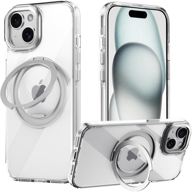 SPACE SHIELD MagSafe 兼容 360 金屬旋轉桌支架手機殼