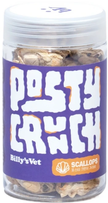 빌리스벳 강아지 포스티 크런치 간식, 25g, 1개, 가리비 - 쿠팡