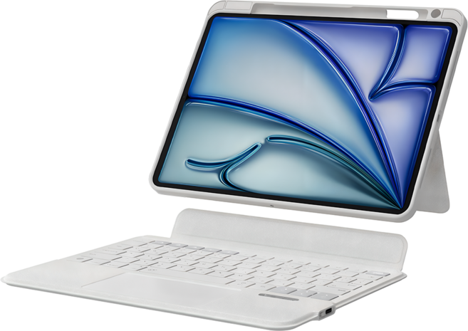 eiP Magnetix 2 可拆式鍵盤 iPad Air 4/5/M2/M3/Pro11吋 2023以前適用, 白色, KBMG-A301, 剪刀腳