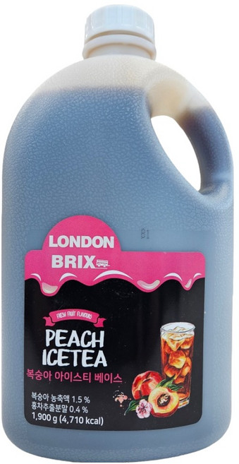 런던브릭스 복숭아 아이스티 베이스, 1.9kg, 1개