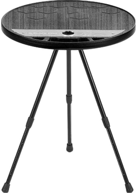 BLACK DOG 黑狗 便攜式迷你圓形露營桌 BD134, 黑色