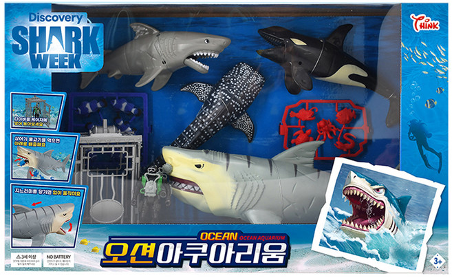 씽크토이 유아용 오션 아쿠아리움 상어 욕실놀이 장난감