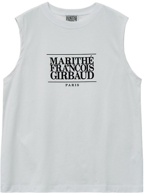 MaritheFrancoisGirbaud 男女通用 CLASSIC LOGO SLEEVELESS, 白色