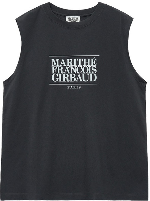 MaritheFrancoisGirbaud 男女通用 CLASSIC LOGO SLEEVELESS, 炭灰色