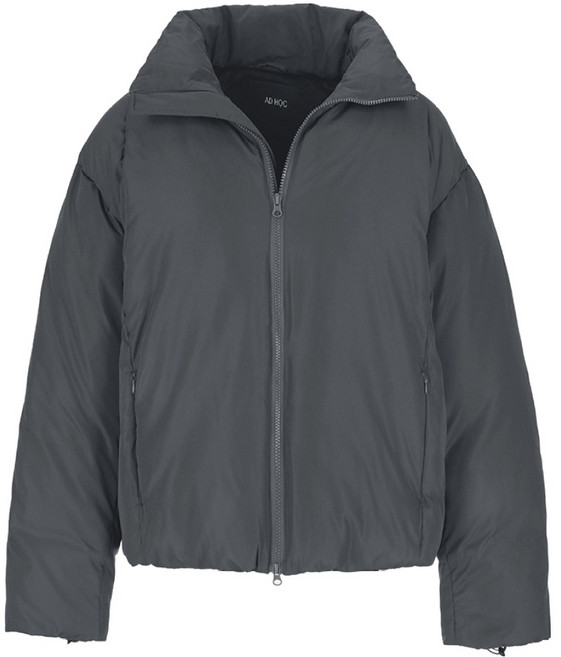 AD HOC 男女通用撞色高領短版羽絨外套 HBWPAC1