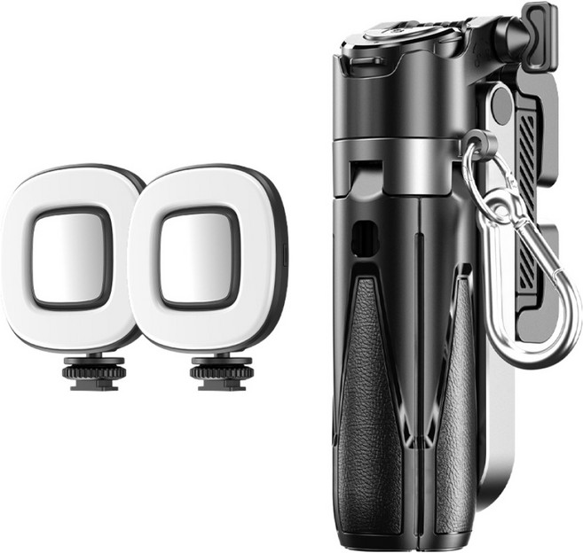 YORI CAR 優里 迷你藍芽自拍棒 背夾式 + 補光燈, 黑色, 1套, P15