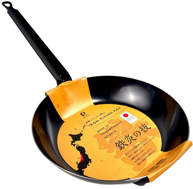 PEARL LIFE 珍珠金屬 日本製 燕三條 鉄炎の技 26cm 長柄平底煎鍋 HC-1022 1個