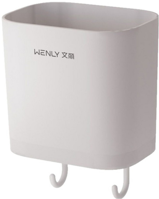 한봄누리 벽면 욕실 물빠짐 칫솔 정리함, 화이트, 1개