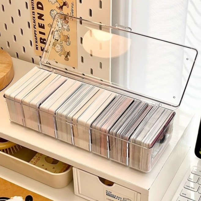 BenF 대용량 포토카드 보관 정리 케이스 8칸, 투명, 1개