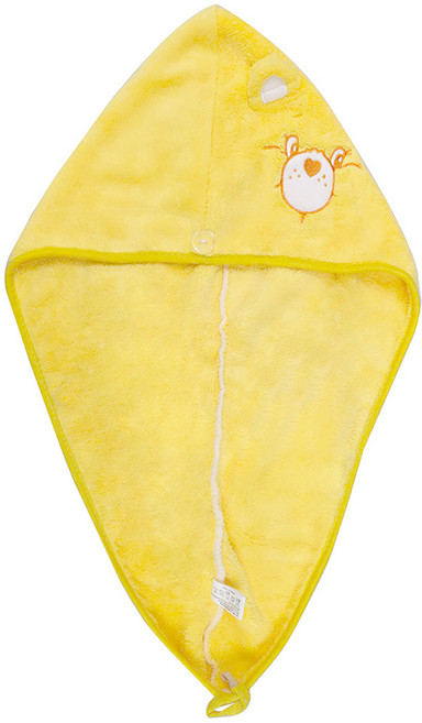 Care Bears 彩虹熊 珊瑚絨乾髮帽 61.3 x 39cm, 黃色, 1個