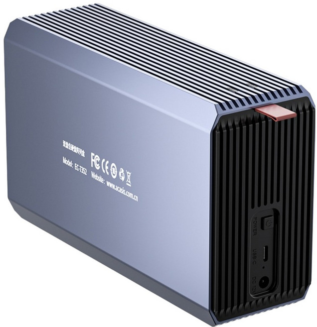 ACASIS RAID 2베이 DAS 외장스토리지, 1개, EC-7352