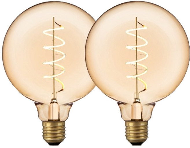 씨티오 LED 엔틱램프 스프링 G125, 전구색, 2개