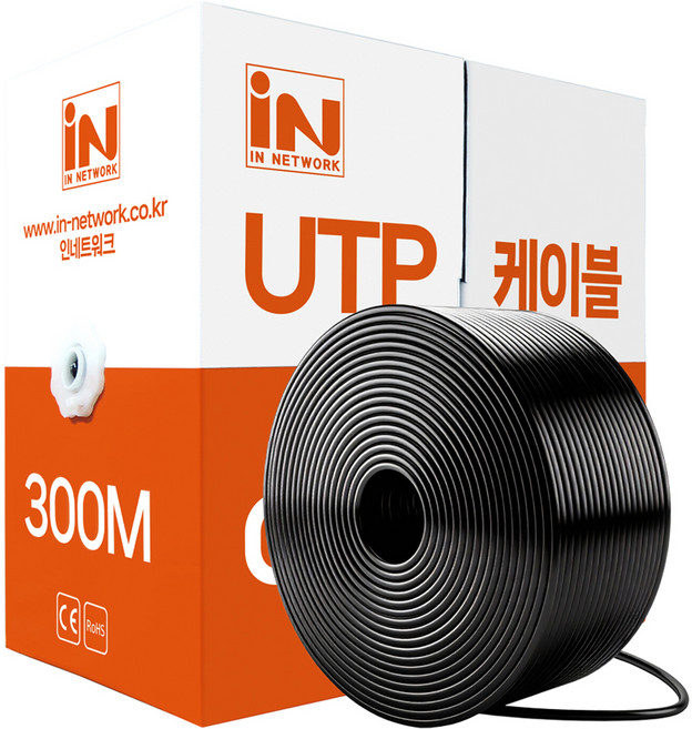 인네트워크 CAT.6E UTP 옥외용 이중피복 제작용 랜케이블 박스타입 IN-6UOD300BX, 1개, 300m