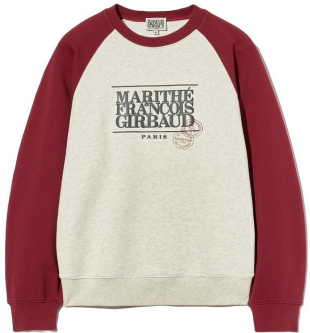 마리떼프랑소와저버 남녀공용 CLASSIC LOGO COLOR BLOCK RAGLAN SWEATSHIRT