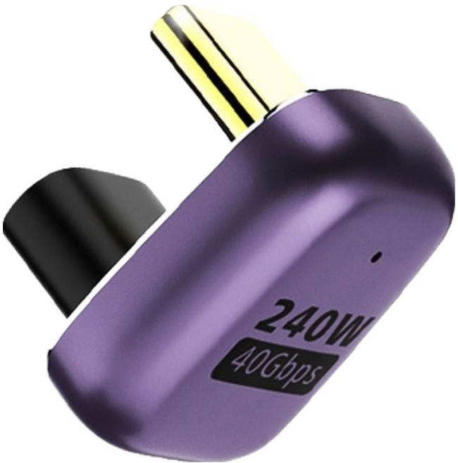 수피 USB4 썬더볼트 호환 C to C타입 40Gbps 8K 240W U자형 데이터 초고속충전 변환 젠더, GD23, 1개