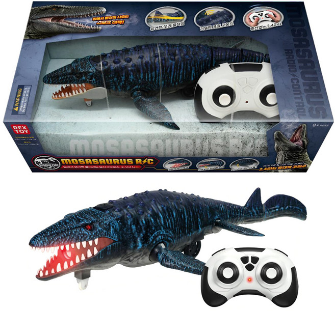 씽크 스모크 모사사우루스 움직이는 바다 공룡 모사사우루스 RC, 1개