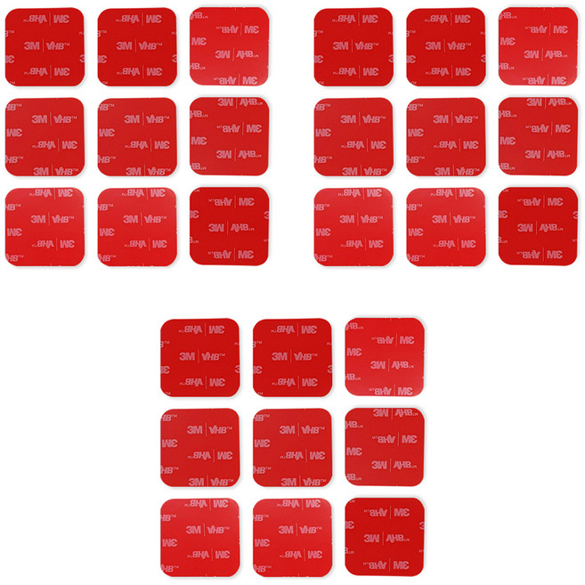 브이에이치비 3M 초강력 아크릴폼 사각형 투명 양면테이프 55 x 55 mm, 27개