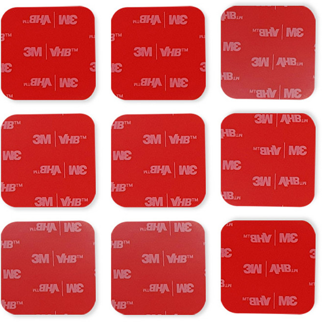 브이에이치비 3M 초강력 아크릴폼 사각형 투명 양면테이프 55 x 55 mm, 9개