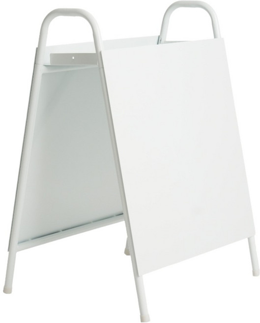 카페 광고 간단 조립식 선반형 철제 입간판, 1개, 흰색