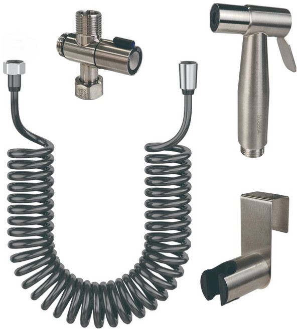 韓國 BK 噴槍 + T型閥 + 掛架 + 彈簧軟管 5m 夏洛特57 SUS 304, 單一顏色, 1個