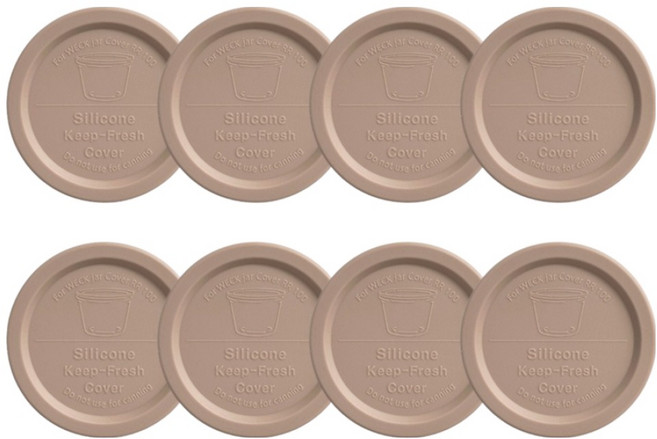 WECK 유리용기 실리콘뚜껑, 로지우드, 8개