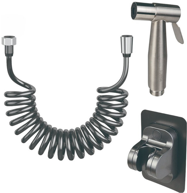 BK 스프레이건 + 접착식 행거 + 스프링 호스 3m 샬럿62 SUS 304, 1개