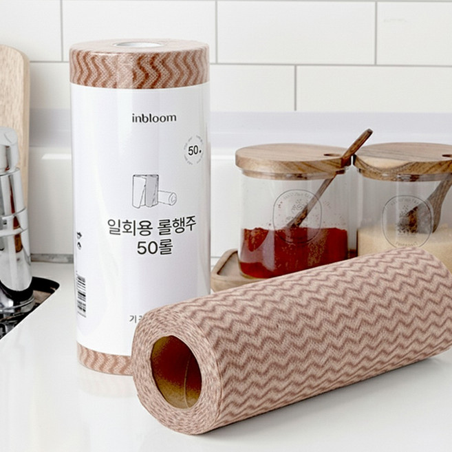 인블룸 비바까사 일회용 롤행주, 2개, 50개입