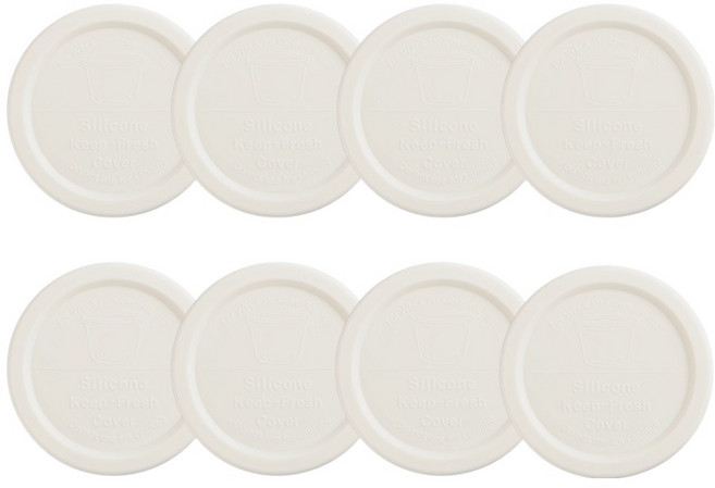 WECK 유리용기 실리콘뚜껑, 코코밀크, 8개