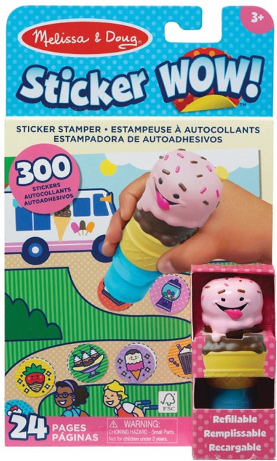 멜리사앤더그 스티커 와우 아이스크림 MD50136, 혼합색상, 1개