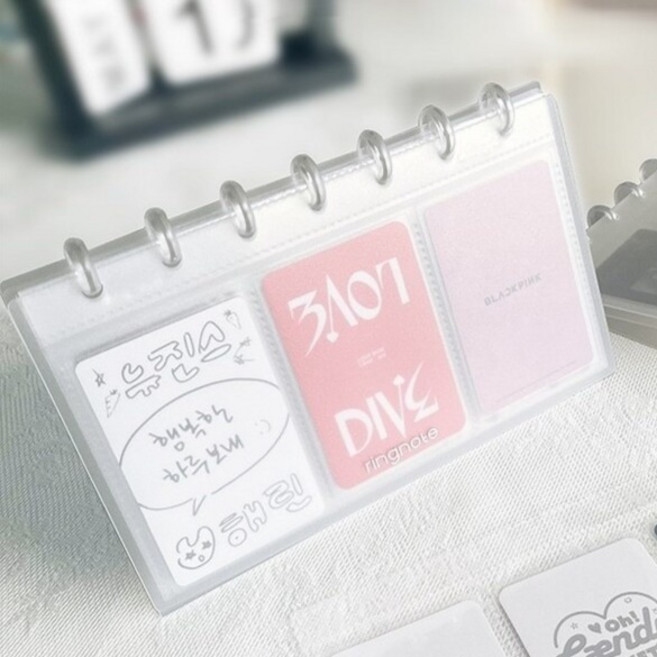 BenF 스탠드 포토카드 캘린더 콜렉트북 3칸 10매, 반투명, 1개