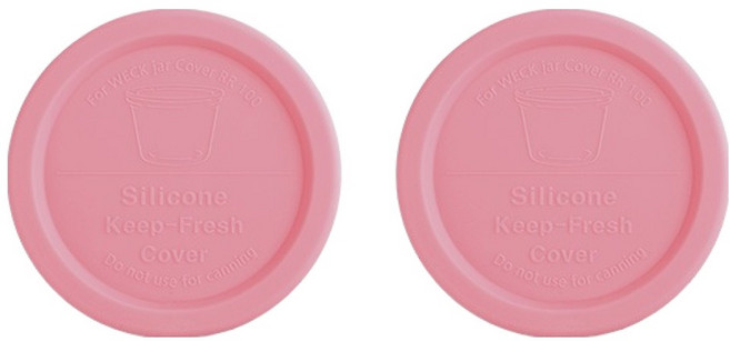 WECK 유리용기 실리콘뚜껑, 베리핑크, 2개