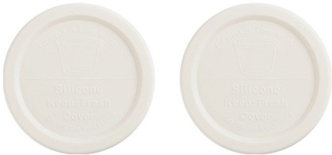 WECK 유리용기 실리콘뚜껑, 코코밀크, 2개