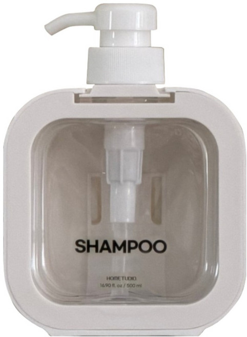 홈나나 공중부양 일체형 디스펜서 500ml + 네임텍 6개, 화이트, 1세트