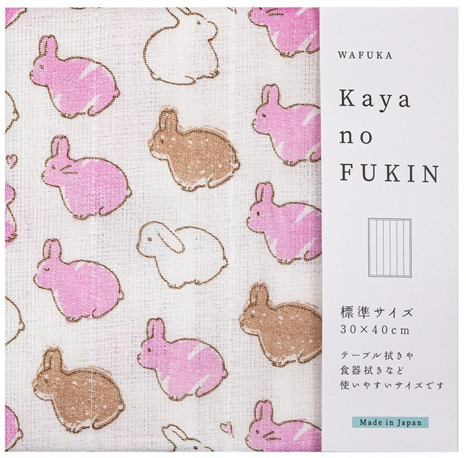 PRAIRIEDOG 奈良和布華五層紗蚊帳吸水家事布, 兔子, 1個