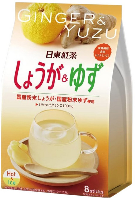 日東紅茶 香橙薑茶風味粉, 9.8g, 8個裝, 1套