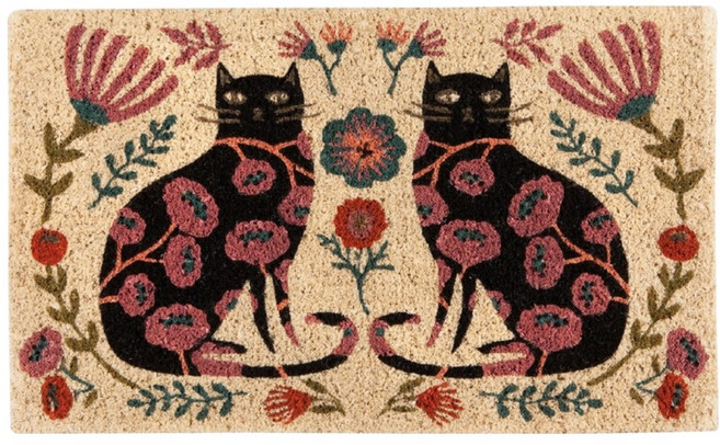 danica STUDIO 椰子纖維地墊, 貓影花園, 1個