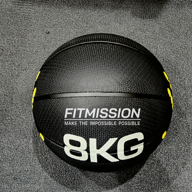 피트미션 메디신볼, 1개, 8kg, 블랙