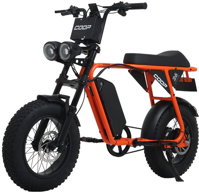 에이유테크 엑스트랙 몬스터 쿱 48V 15Ah 자토바이 고객직접설치, 블랙, 스틸