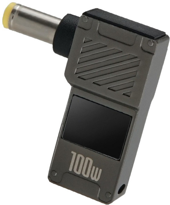 컴스 100W 20V 꺾임 고리형C타입 PD 변환 젠더 외경 5.5mm 내경 2.5mm, JA419, 1개